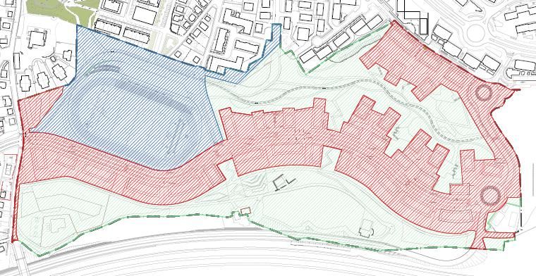 Infografía de cómo será el proyecto de urbanización de Txenperenea, que se realizará por fases.