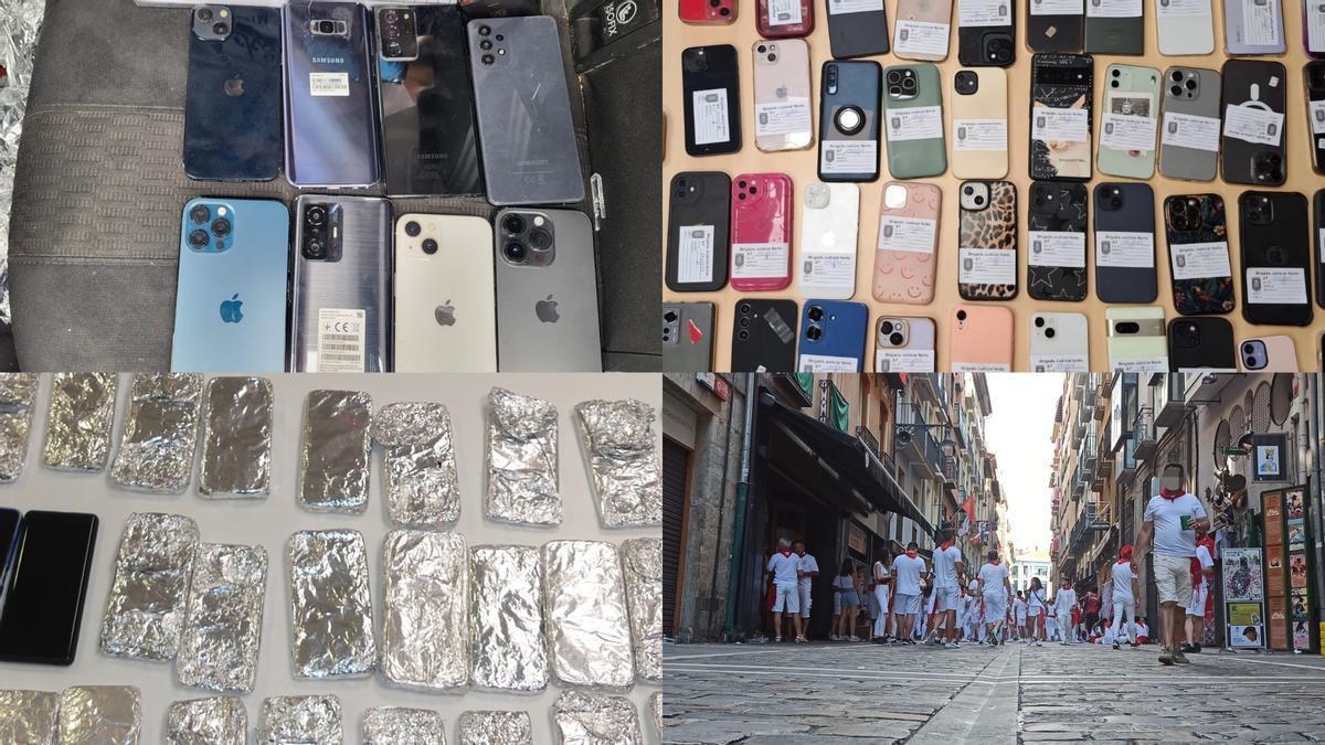 Móviles robados durante las fiestas de San Fermín 2024
