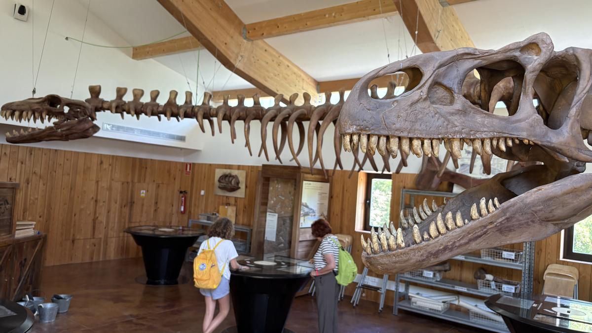 El Museo Cretácico cuenta con varias maquetas de dinosaurios.