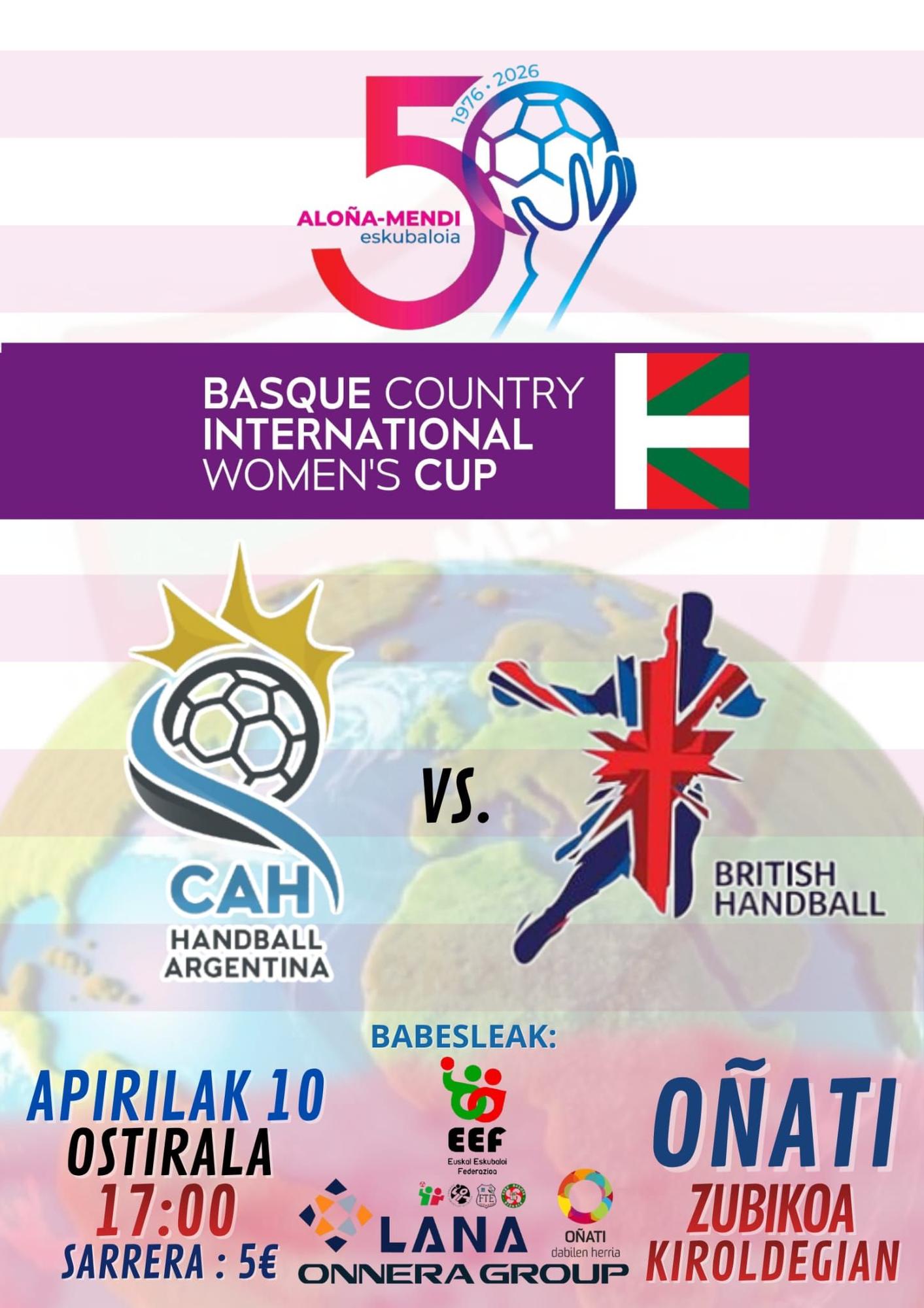 Cartel que anuncia el choque entre Argentina y Reino Unido.