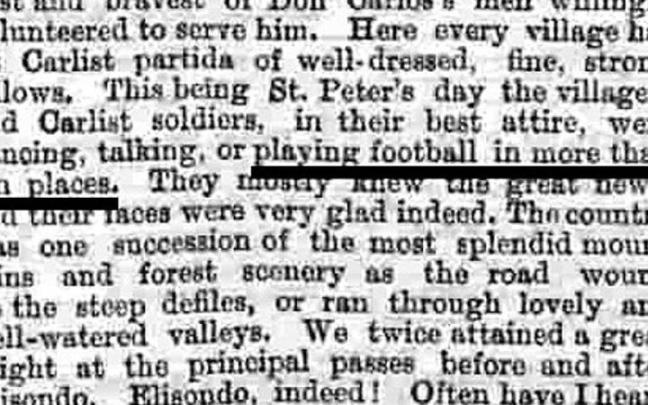 La crónica, en inglés.