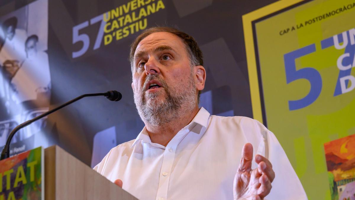 El líder de ERC, Oriol Junqueras, en una anterior comparecencia