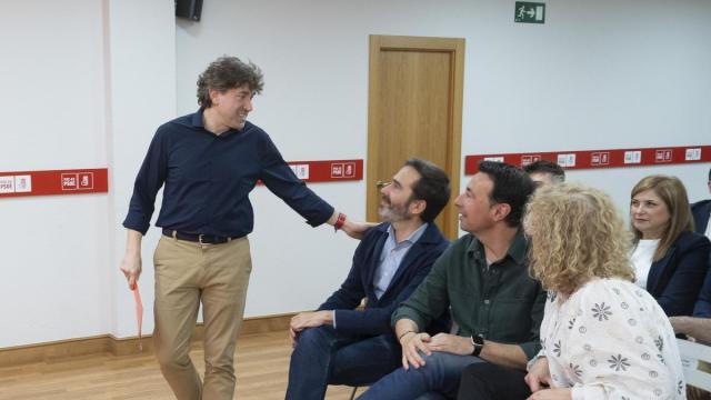 El secretario general del PSE, Eneko Andueza, este sábado en su rueda de prensa / Amaya Diaz-Emparanza (PSE) El secretario general del PSE, Eneko Andueza, este sábado en su rueda de prensa