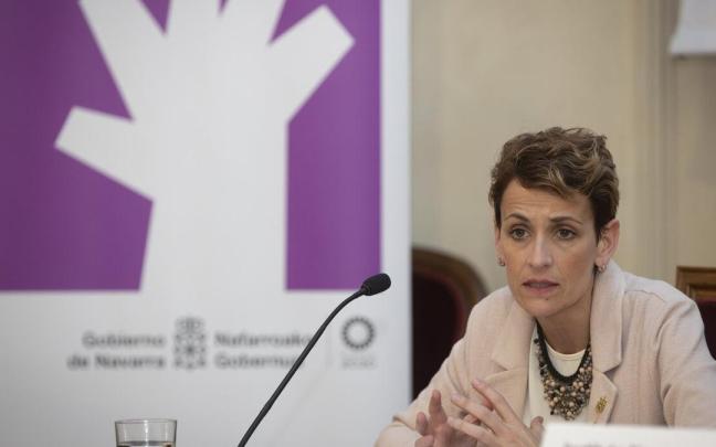 Chivite, durante su intervención en el foro Chivite, durante su intervención en el foro