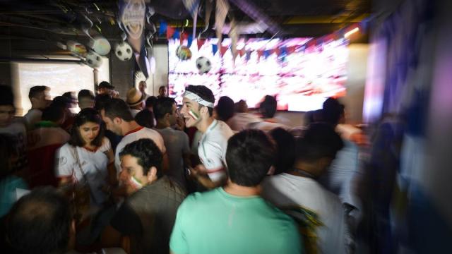 Aficionados de la selección de fútbol de Irán en Virginia (EE.UU.)