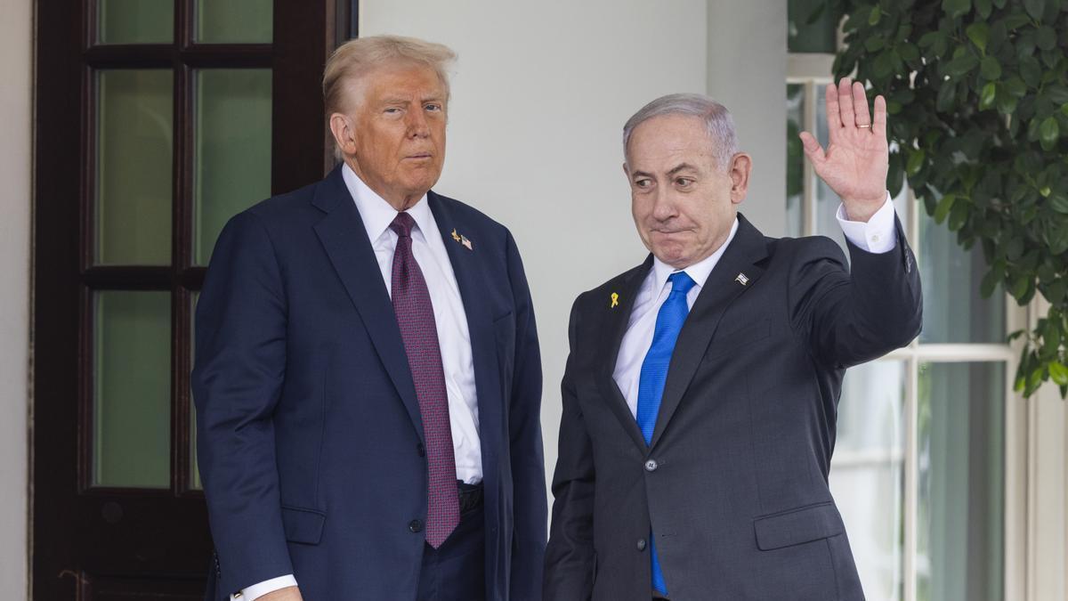 Donald Trump recibe a Benjamin Netanyahu en la Casa Blanca