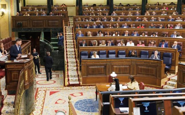Sesión del Congreso con Gabriel Rufián (ERC) como orador.