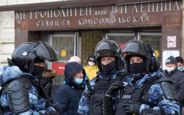 Agentes de la Guardia Nacional de Rusia en una imagen de archivo.