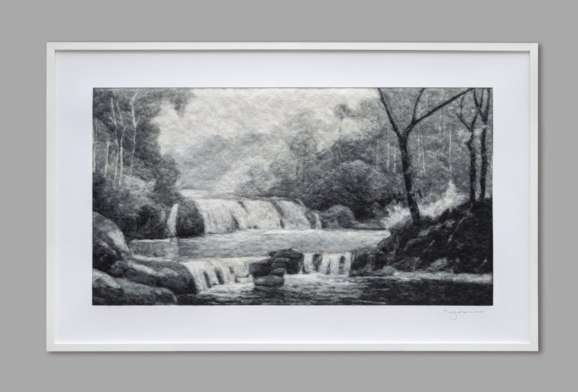 Uno de sus tapices monocromáticos.