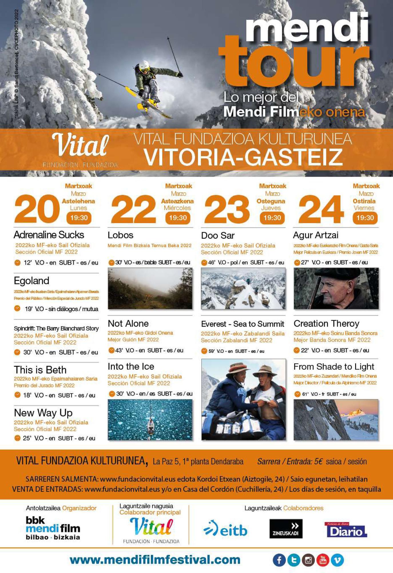 Cartel del Mendi Tour Vitoria Gasteiz 2023