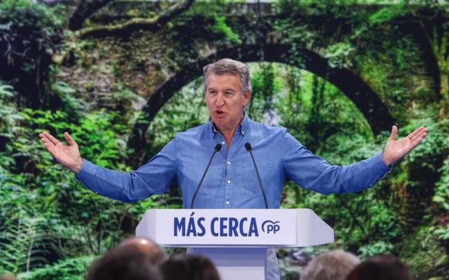 Alberto Núñez Feijóo, en el acto de presentación de los candidatos del PP para las elecciones municipales de 2027.