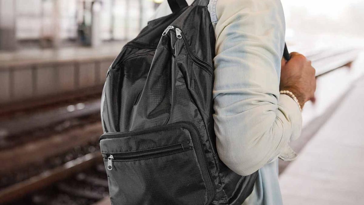 Vista de la mochila plegable de 20 litros de Lidl