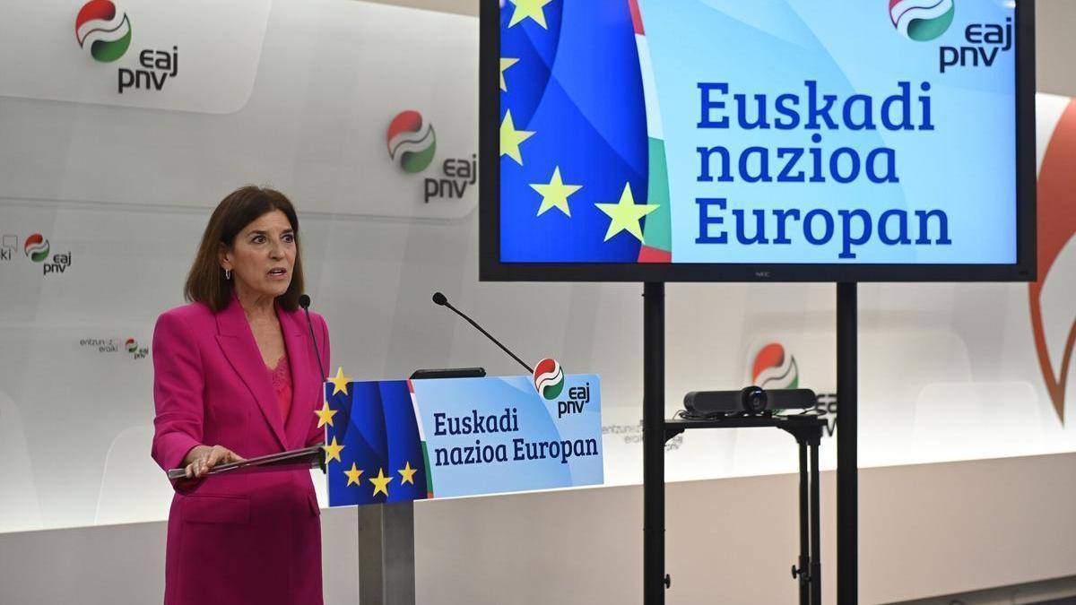 Rueda de prensa de Izaskun Bilbao, eurodiputada del PNV.