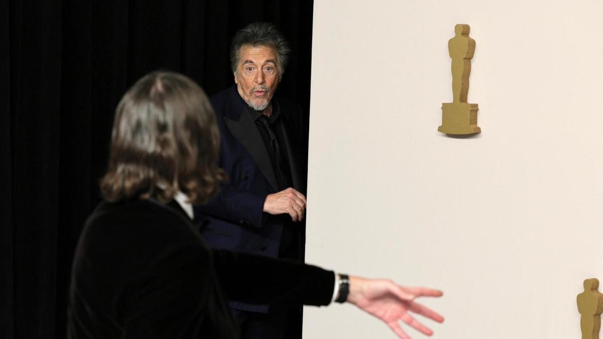 Al Pacino en la sala de prensa de los Oscar 2024.