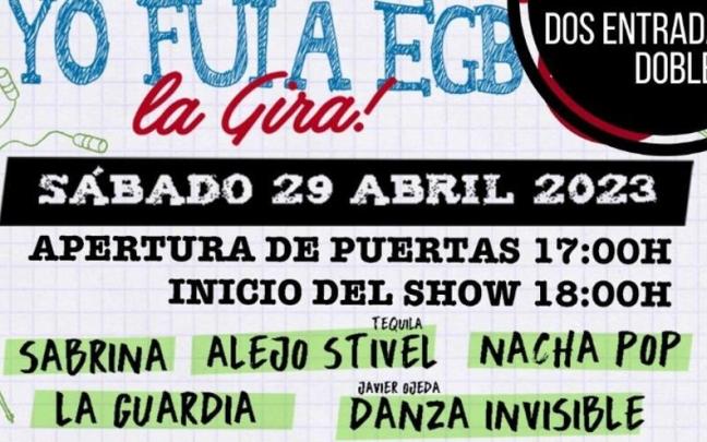 Deia sortea dos entradas dobles para el concierto de Yo fui a EGB en el BEC