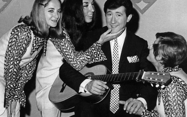 El trío 'Lalalá', del que formaba parte Valimaña, junto a Luis Aguilé.