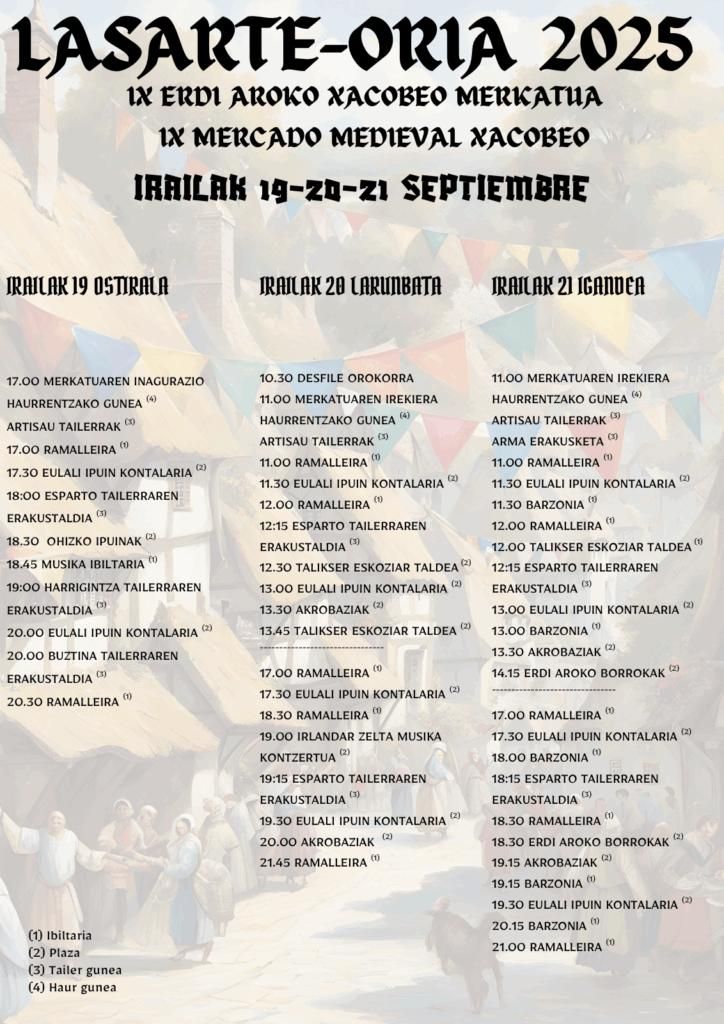 Cartel con la programación