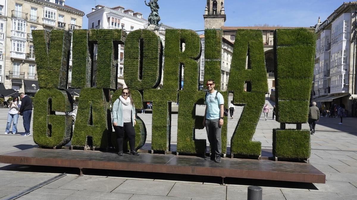 Turistas en Vitoria este puente del 1 de mayo