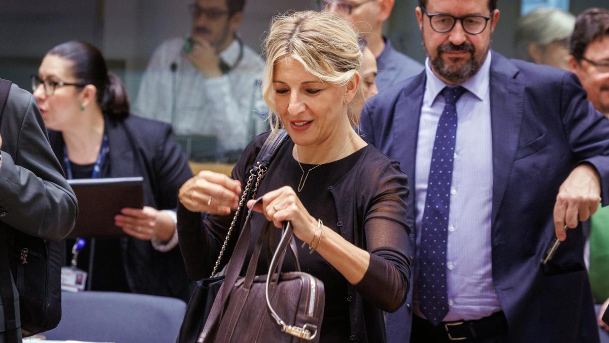 La vicepresidenta segunda y líder de Sumar, Yolanda Díaz, en Bruselas