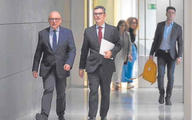 El ministro Félix Bolaños, tras el registro de la ley de amnistía en noviembre de 2023. | FOTO: E.P.