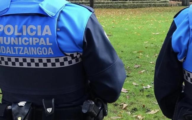 Agentes de la Policía Municipal de Pamplona.