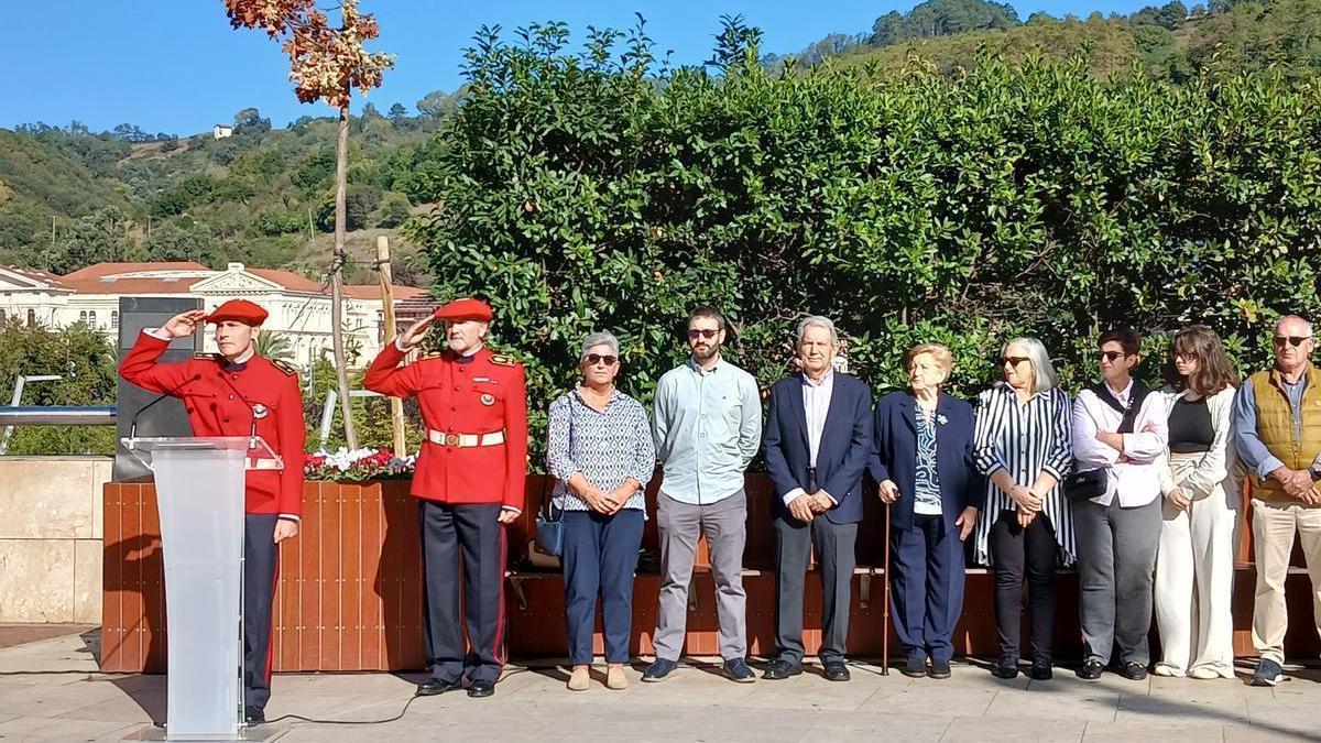 Acto de homenaje al ertzaina Txema Aguirre, asesinado hace 28 por ETA en Bilbao