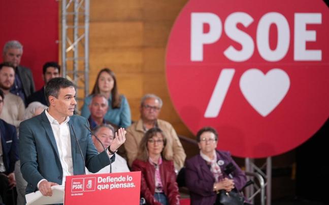 Pedro Sánchez en un acto en Albacete. Pedro Sánchez en un acto en Albacete.