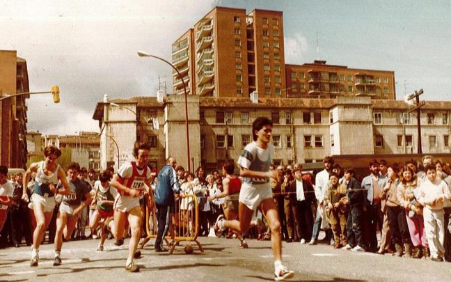 Imagen de una de las primeras ediciones de la popular Milla de San Fausto de Basauri