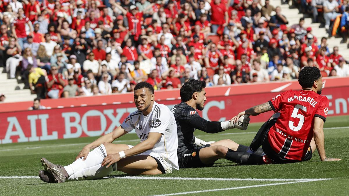 Mbappé se lamenta de una ocasión fallada ante el Mallorca.