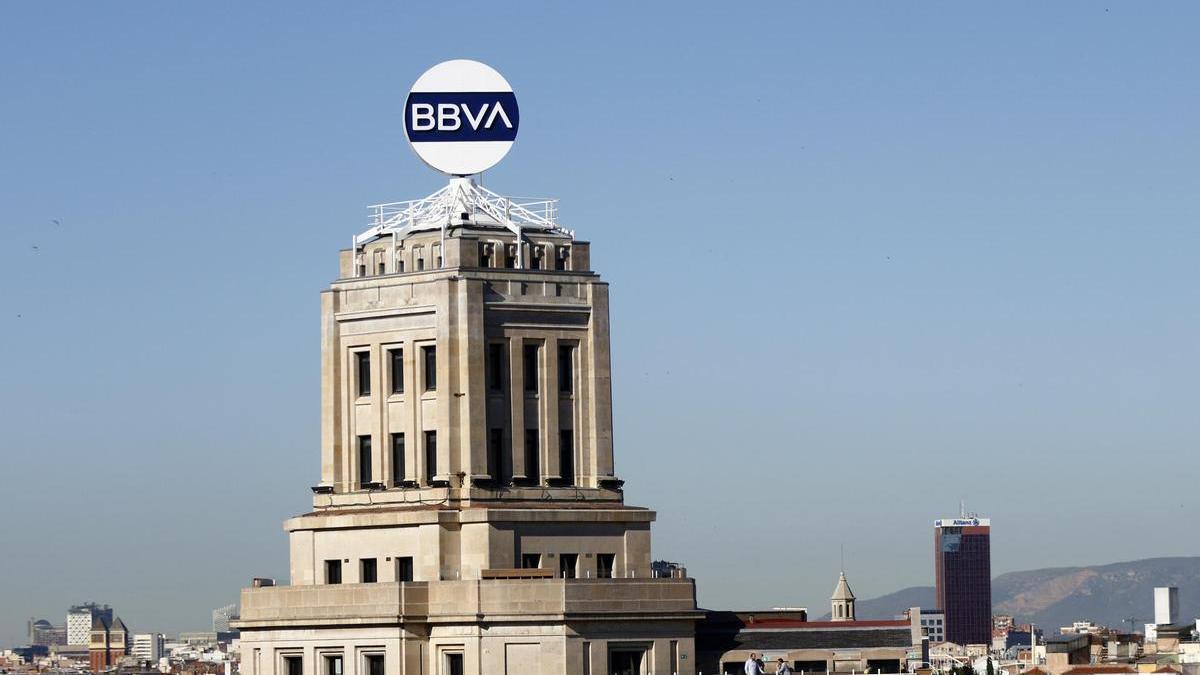 Vista de la antigua sede del BBVA en Barcelona.