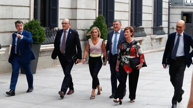 Los seis diputados del PNV, en una imagen de 2019.