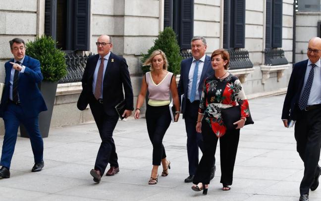 Los seis diputados del PNV, en una imagen de 2019.