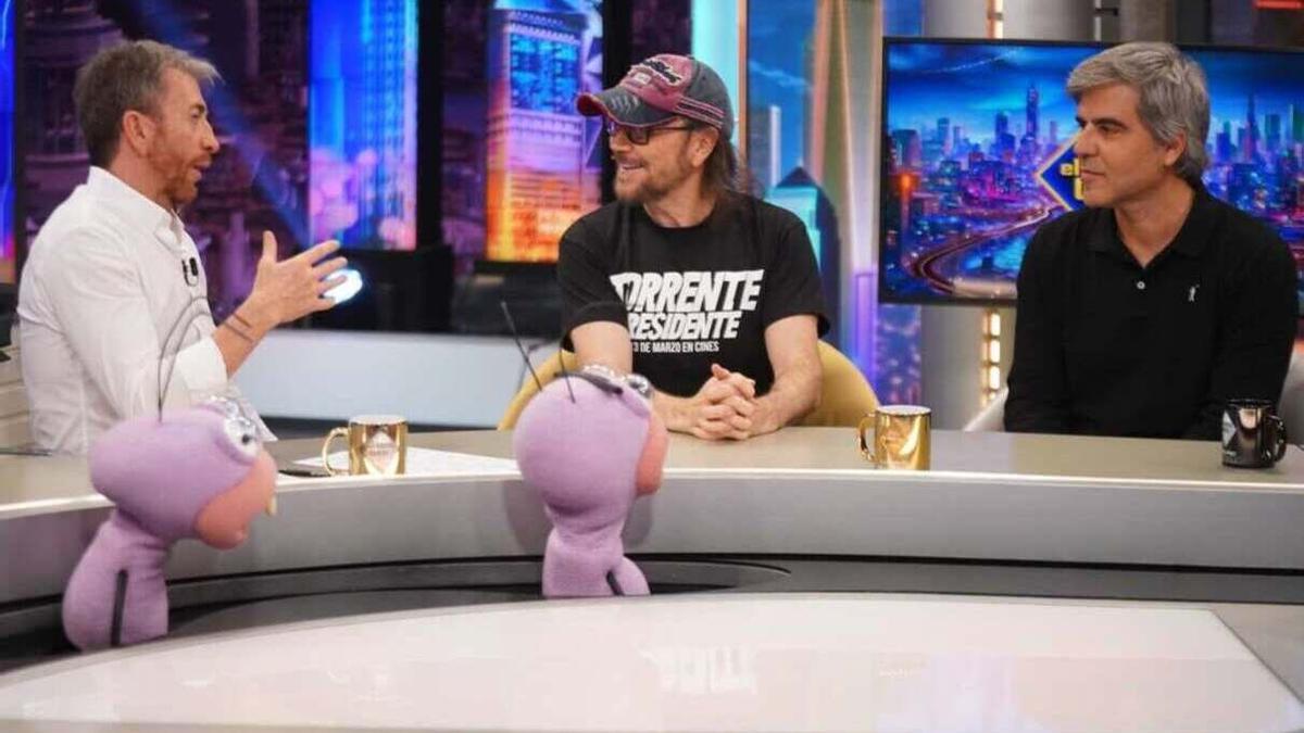 Pablo Motos, Santiago Segura y Ernesto Sevilla, ayer en 'El Hormiguero'