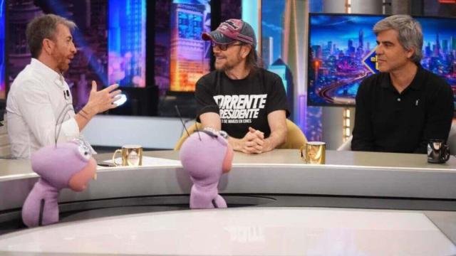 Pablo Motos, Santiago Segura y Ernesto Sevilla, ayer en 'El Hormiguero'