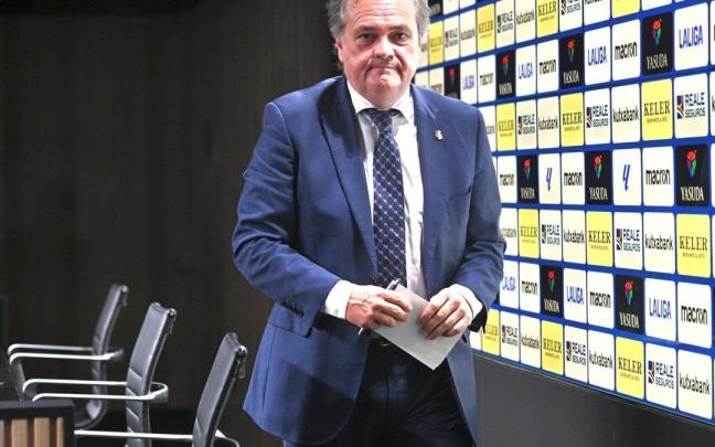 Jokin Aperribay, al término de la rueda de prensa. PEDRO MARTÍNEZ