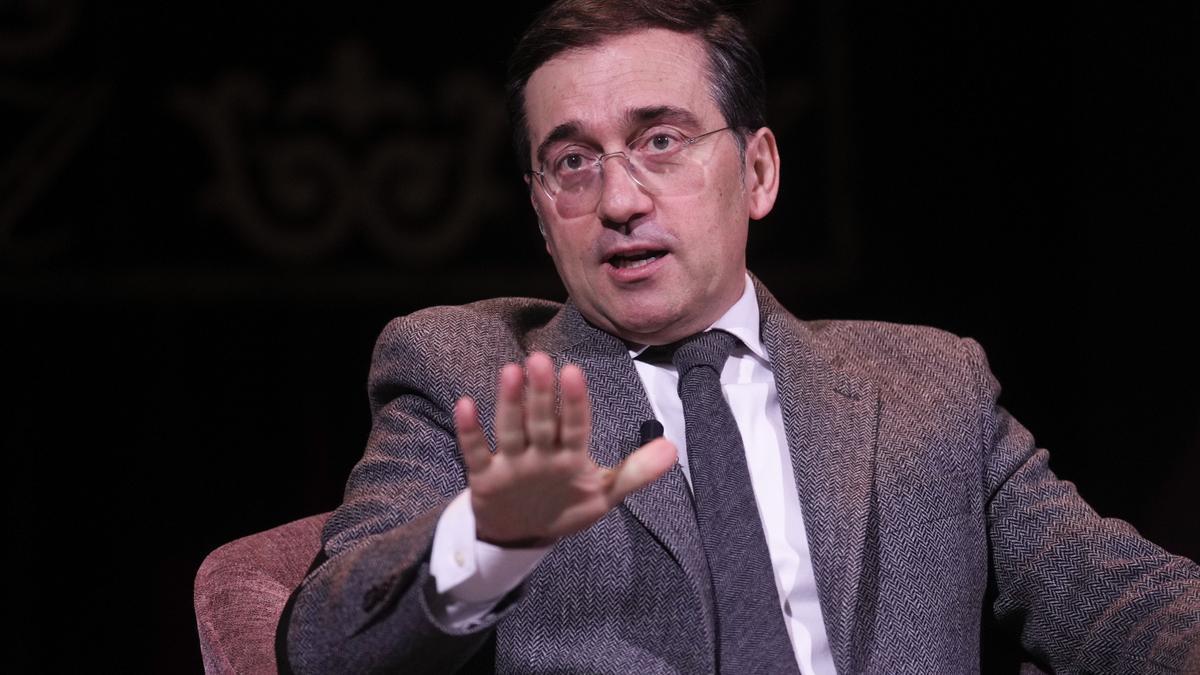 Albares, durante su intervención.