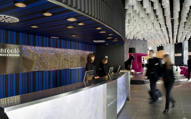 Recepción de un hotel.