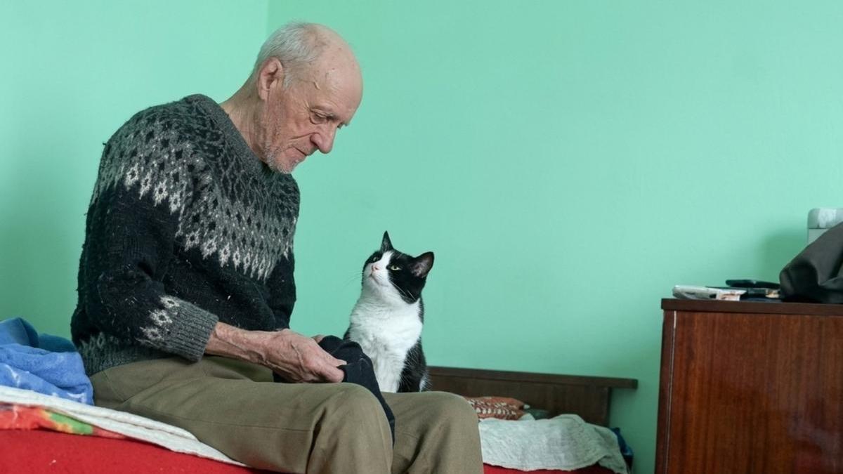 El vídeo del anciano acompañado por su gato que ya es viral