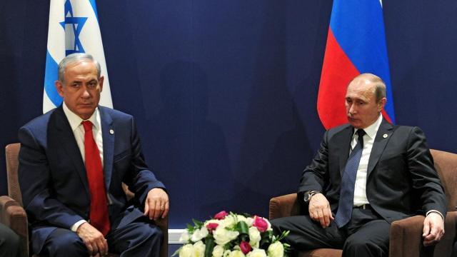 Netanyahu, en una reunión junto a Putin.
