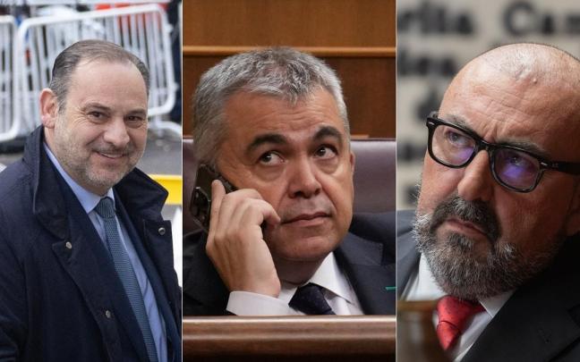 José Luis Ábalos, Santos Cerdán y Koldo García.