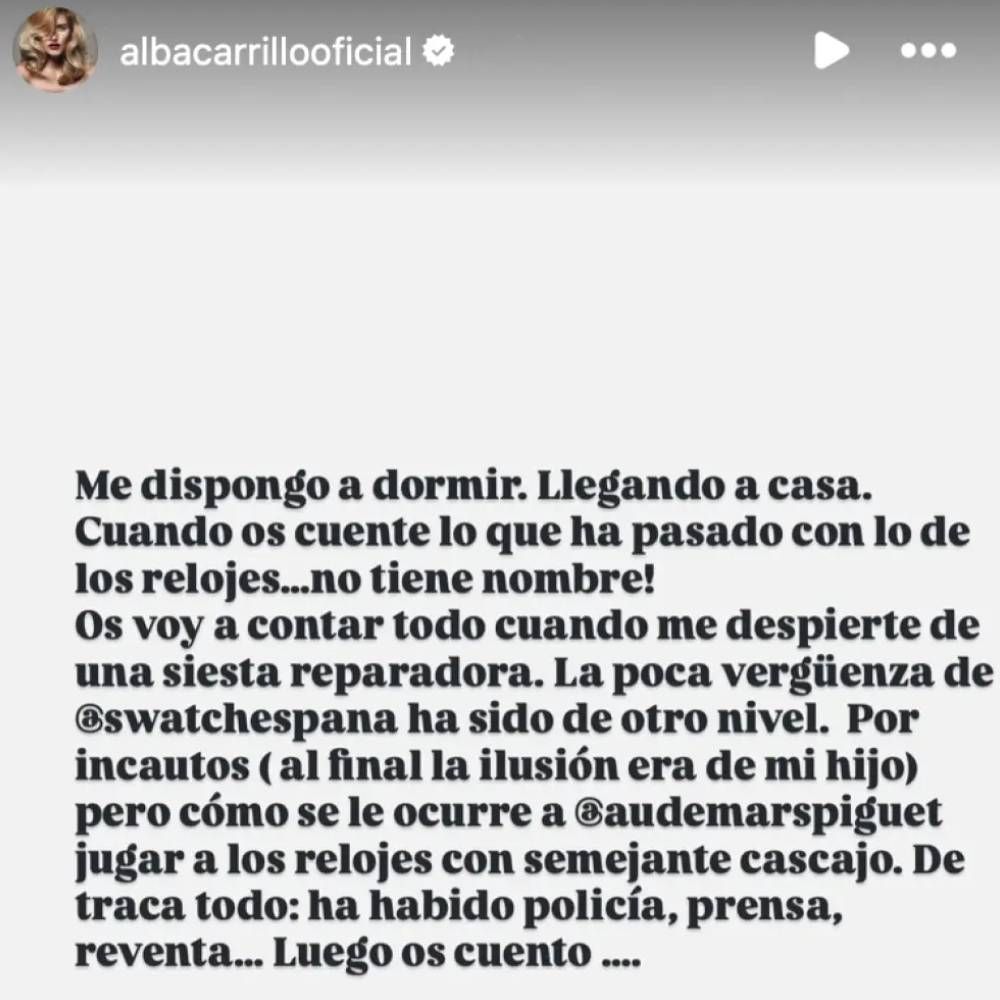 Imagen compartida por Alba Carrillo