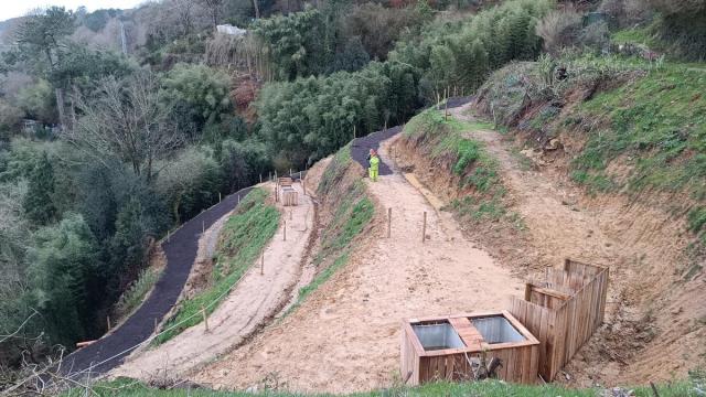 Obra de acceso a las futuras huertas