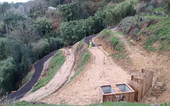 Obra de acceso a las futuras huertas