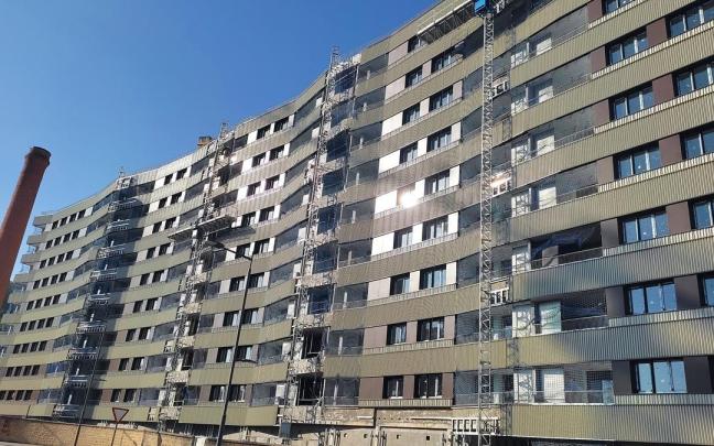 Viviendas en construcción en Bilbao.