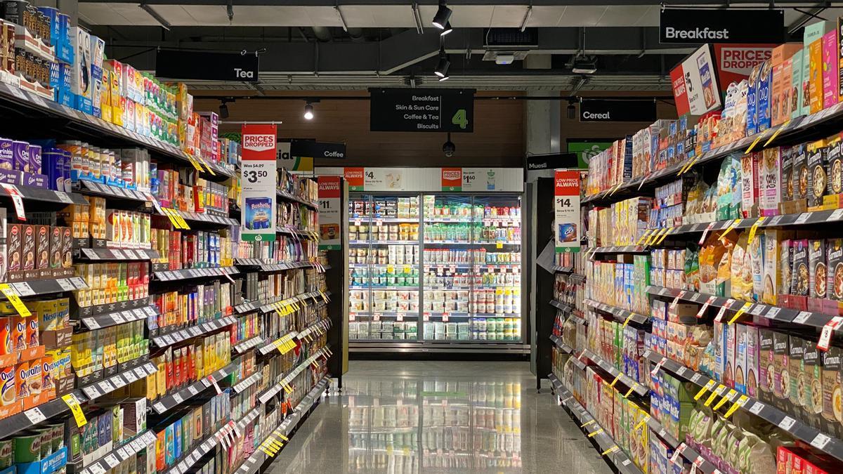 Imagen del pasillo de un supermercado