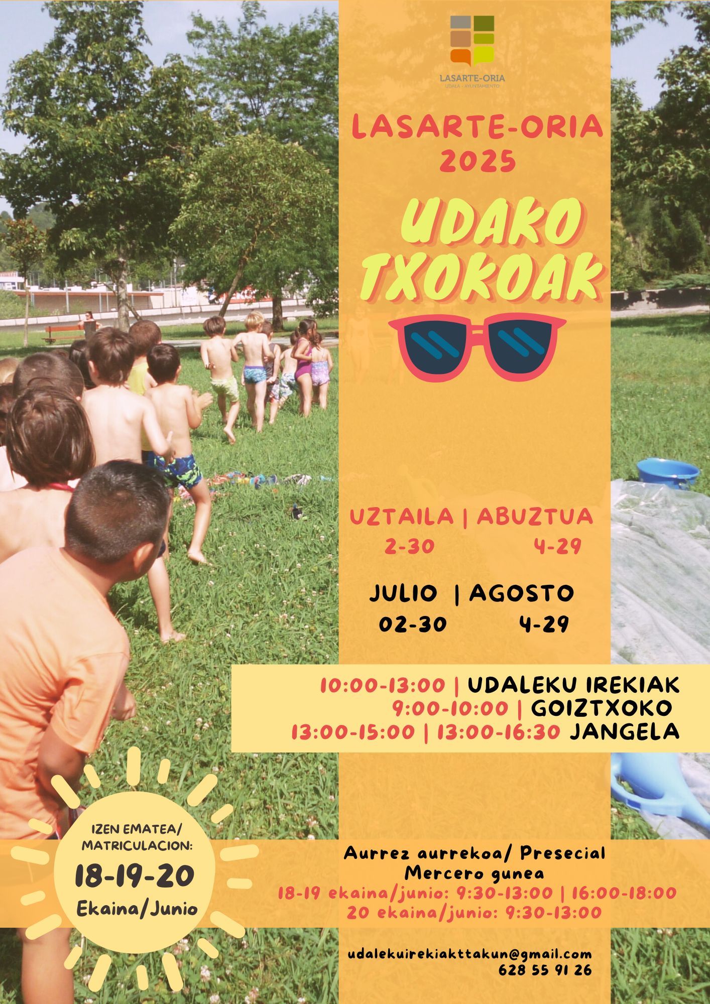 Cartel de las colonias de verano