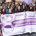 Manifestación por los derechos de las mujeres y la igualdad por las calles de Elgoibar