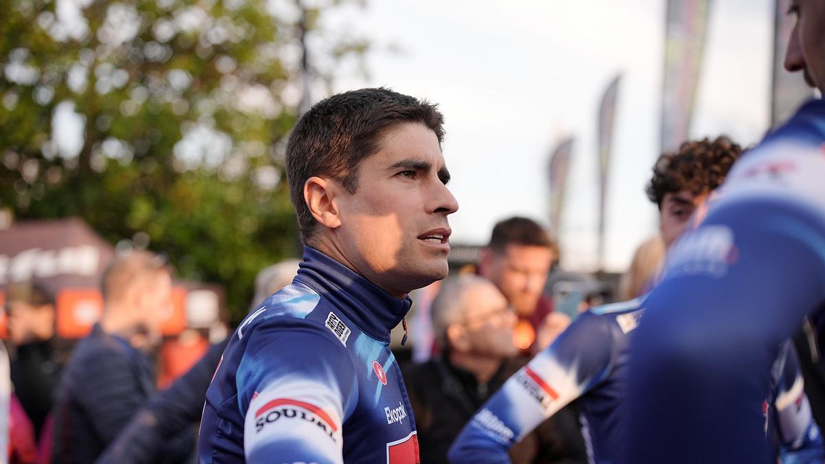 Mikel Landa, antes de la presentación.