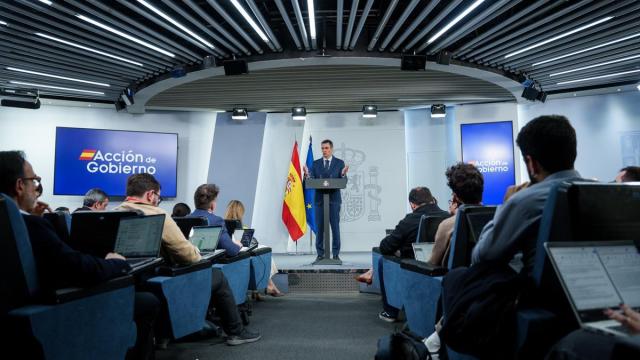 Pedro Sánchez tras un Consejo de Ministros anterior