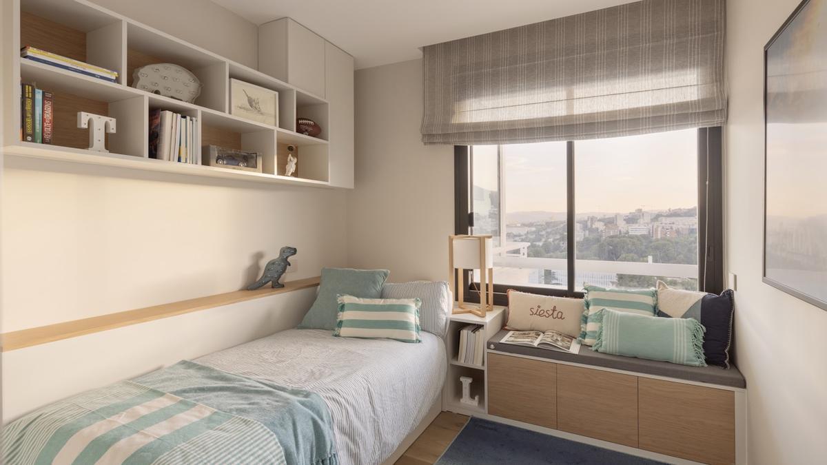 Uno de los dormitorios infantiles.